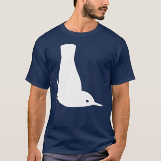 White Nuthatch Bird Facing Down T-Shirt