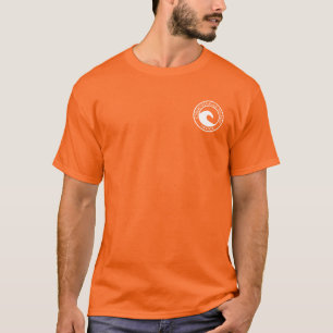 White Ocean Wave Circle Design Chincoteague Island T-Shirt