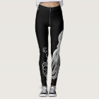 White Octopus Black Leggings