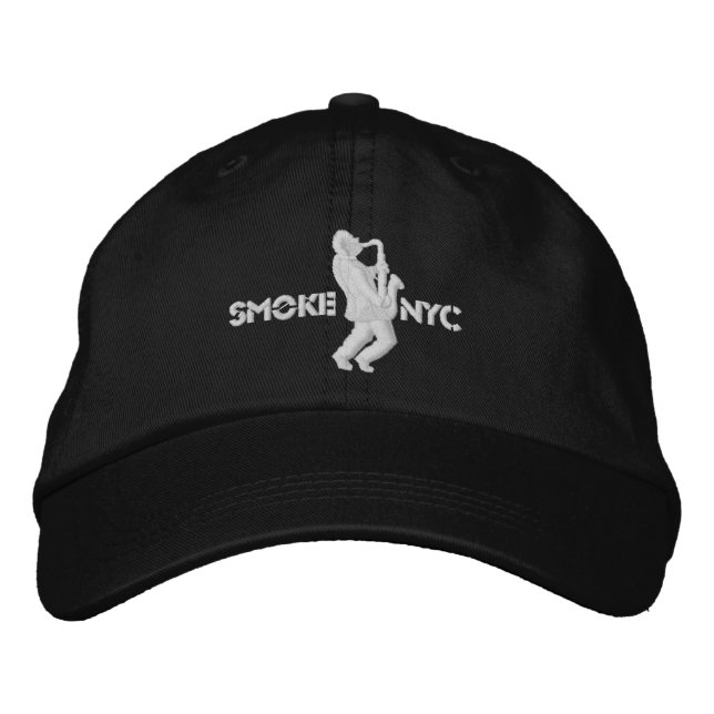 White on Black BB Embroidered Hat (Front)