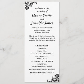 White on Black Flat Program Programme