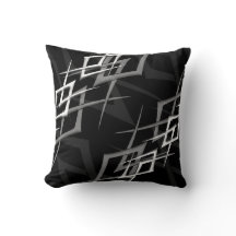 White on Black "Thorn" Pillow