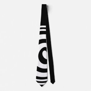 White on Black Tie