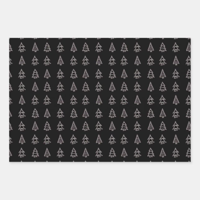 White On Black Wrapping Paper (Front)