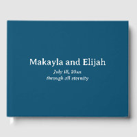 White on Blue Minimalist Wedding