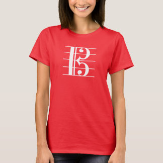 White-on-Dark Alto Clef T-Shirt