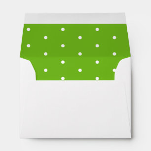 White on Green Polka Dotted Envelope