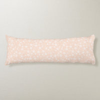 White on Peach/Apricot | Lino Print Stars Pattern