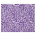 White on purple vintage paisley pattern