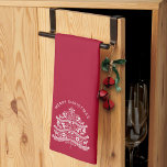White on Red Scandinavian Christmas Tree Tea Towel<br><div class="desc">Cosy little Scandinavian style Christmas Tree- featuring red dala horses, florals and reindeer in the shape of a Christmas Tree. The phrase Merry Christmas is featured over the Christmas Tree and is customisable. Edit text from the product page or to change font styles or colours, use the design tool for...</div>