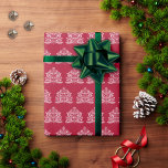 White on Red Scandinavian Nordic Christmas Tree Wrapping Paper<br><div class="desc">Do you love the traditional Scandinavian Folk Art style Christmas vibe? It’s a whimsical, charming style that just looks so cosy! This little Christmas Tree is sure to add just the right touch to your holiday. Embrace the timeless charm of the holiday season with a delightful fusion of tradition and...</div>