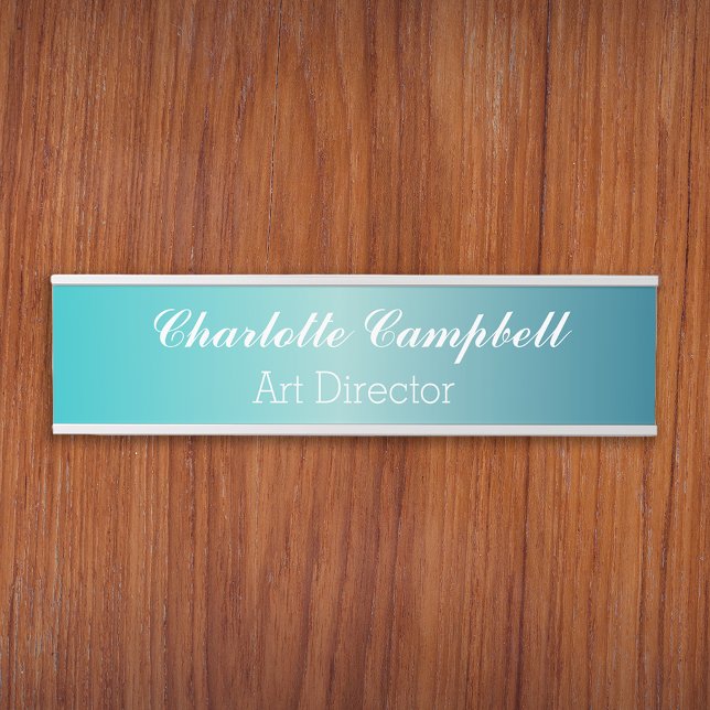 White On Turquoise Office Door Sign (Creator Uploaded)