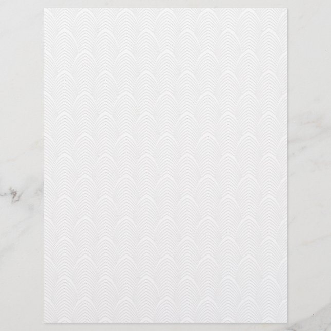 White on White Deco Arts & Craft Scrapbook Paper (Front)
