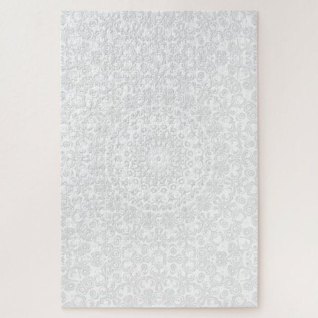 White on White Minimal Mandala Pattern Jigsaw Puzzle (Vertical)