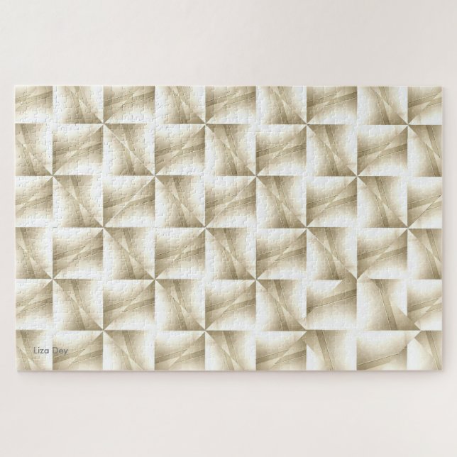 White on White on White Abstract Jigsaw Puzzle (Horizontal)