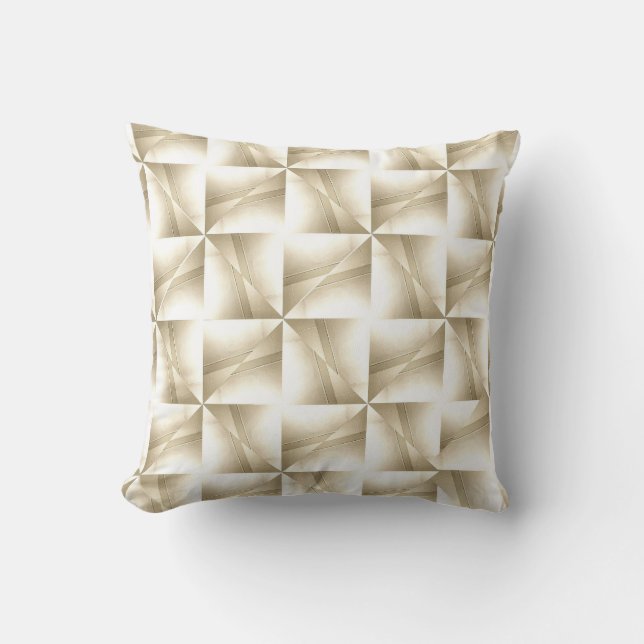 White on White on White Abstract Throw Pillow (Front)