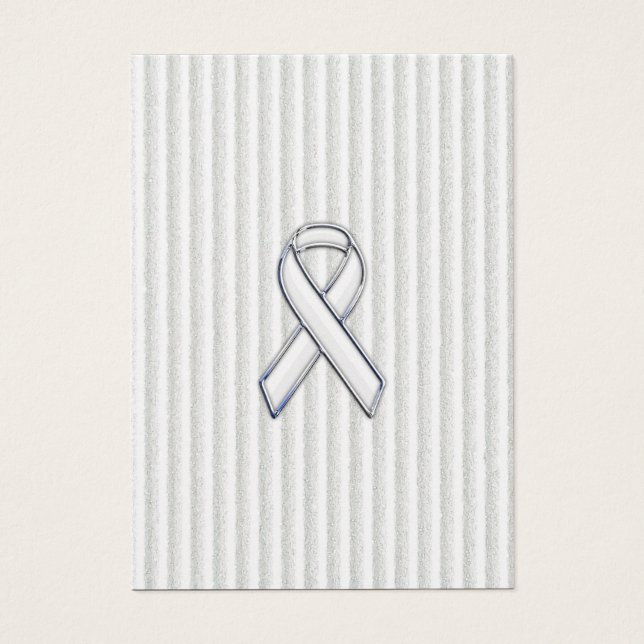 White on White Ribbon Awareness Stripes (Front)
