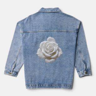 White On White - Sculpted Rose Denim Jacket