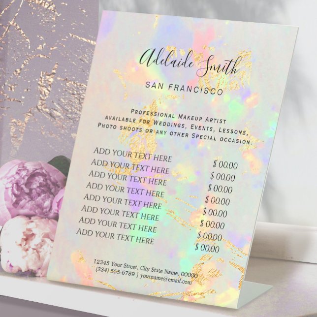 white opal price list Pedestal Sign (Creator Uploaded)