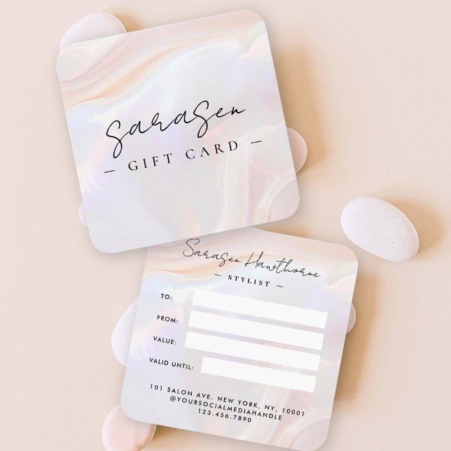 White Opal Stone Shell Background Gift Certificate (Creator Uploaded)