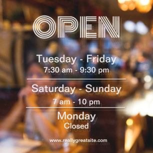 White Opening Shop Hours Transparent Background