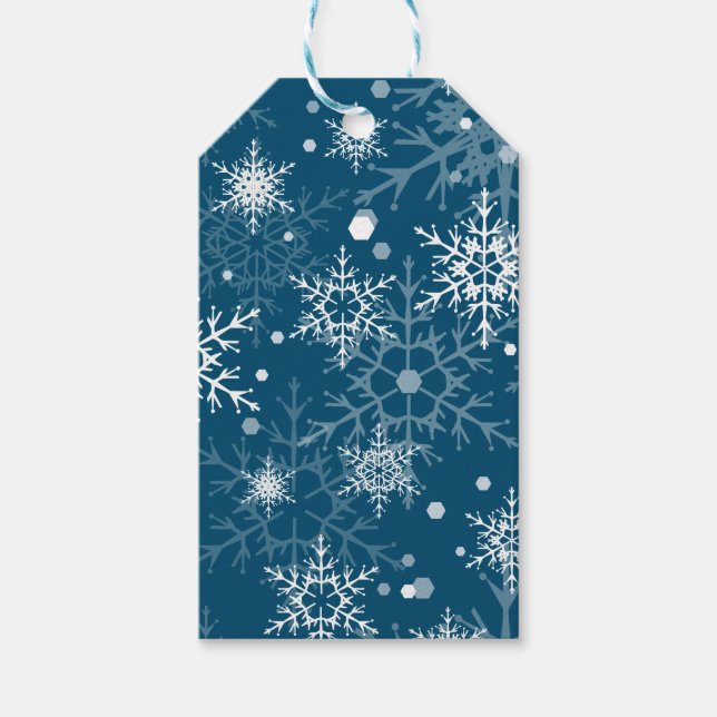 White openwork snowflakes  gift tags (Front)