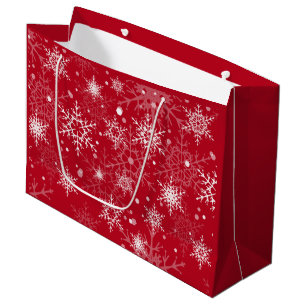 White openwork snowflakes large gift bag