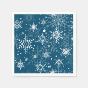White openwork snowflakes  napkin