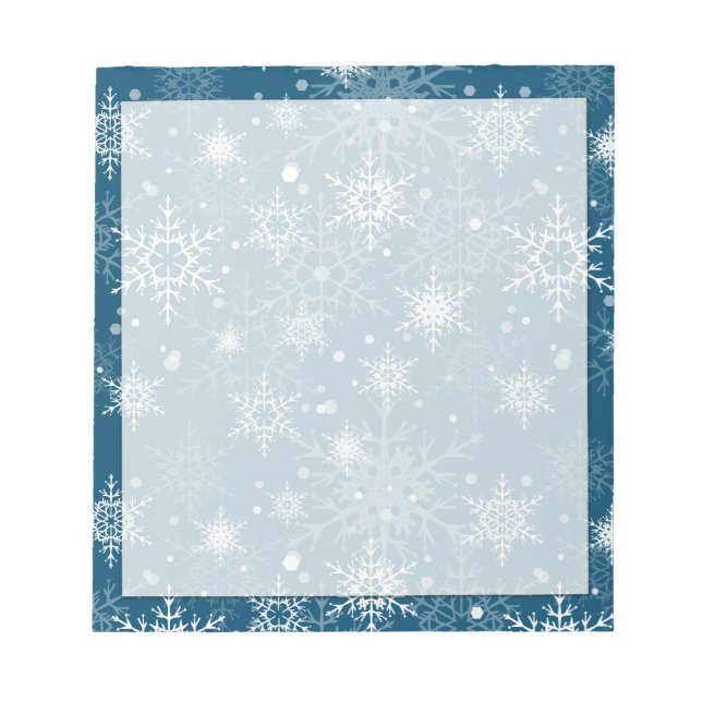 White openwork snowflakes notepad (Front)