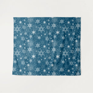 White openwork snowflakes  tapestry