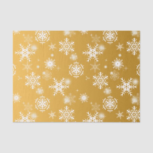 White openwork snowflakes.  tissue paper (Front)