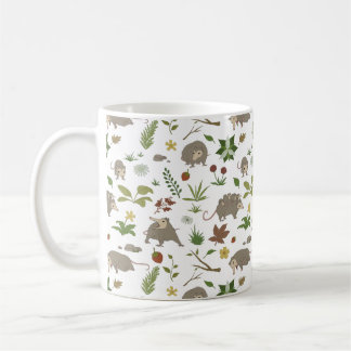 White Opossum Light Cottagecore Woodland Gift Coffee Mug