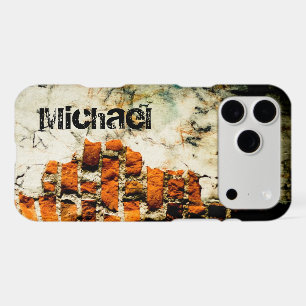 White orange Cool brick wall grafiti Custom name