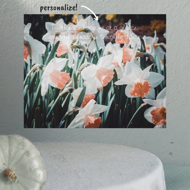 White Orange Daffodils in the Spring Garden Poster (Creator Uploaded)