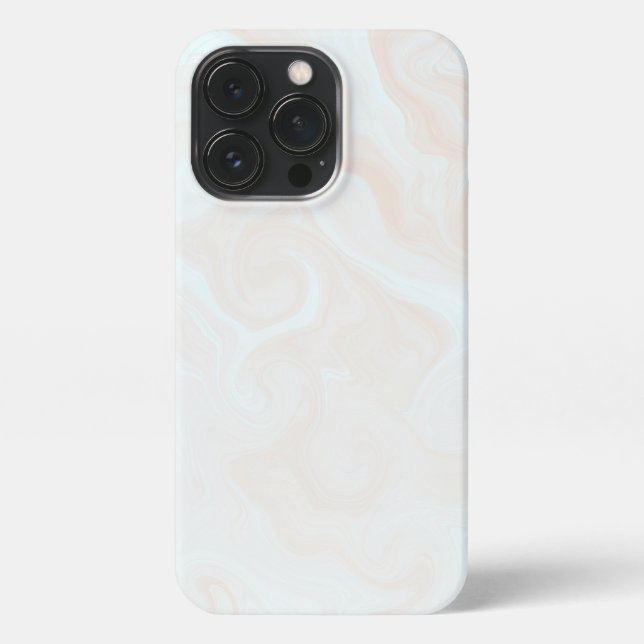 White Orange Gradient Marble iPhone Case (Back)