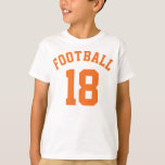 White & Orange Kids | Sports Jersey Design T-Shirt<br><div class="desc">White & Orange Kids | Sports Jersey Design • Kids Football Jersey T-Shirt</div>