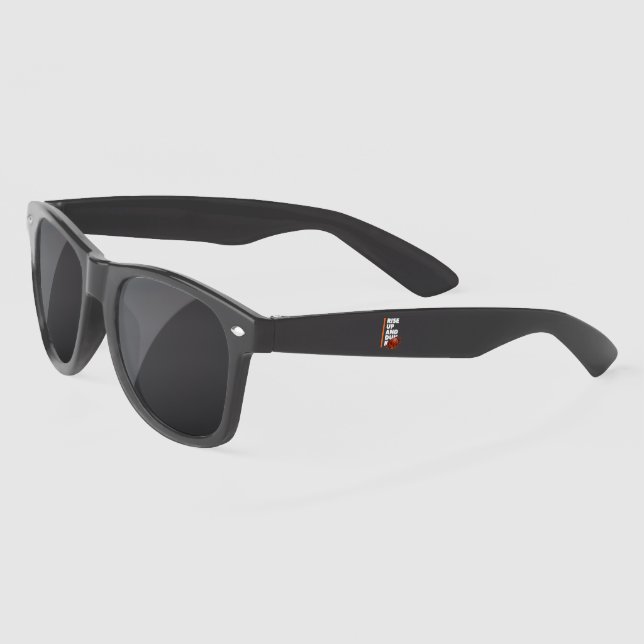 White Orange Rise Up And Dunk Plastic Sunglasses (Left)