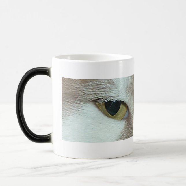 White & Orange Tabby Cat Magic Mug (Left)