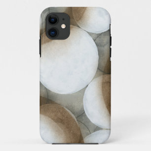 White Orbs & Brown Circles Case-Mate iPhone Case