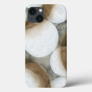 White Orbs & Brown Circles iPhone 13 Case