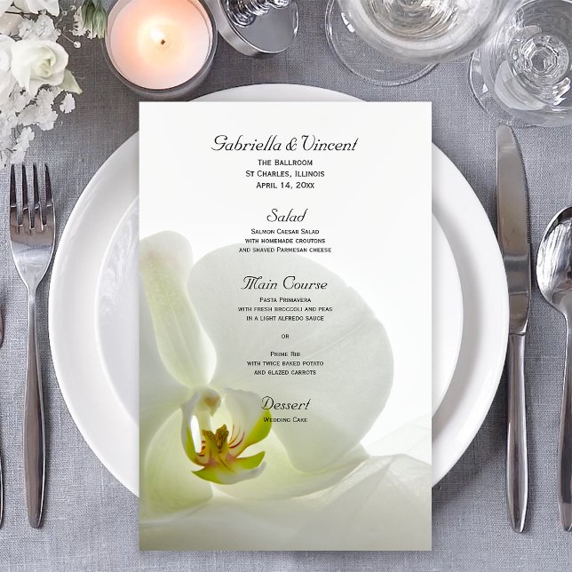 White Orchid and Bridal Veil Wedding Menu (Creator Uploaded)