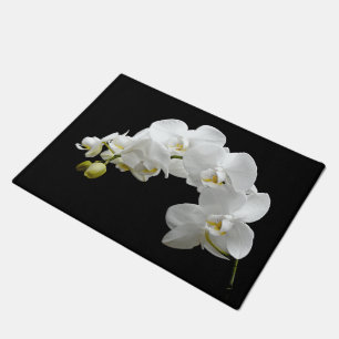 White Orchid Blossom Doormat