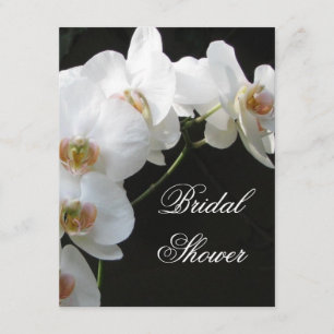 White Orchid Bridal Shower Invitation