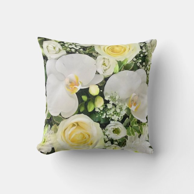 White Orchid  Cushion (Front)