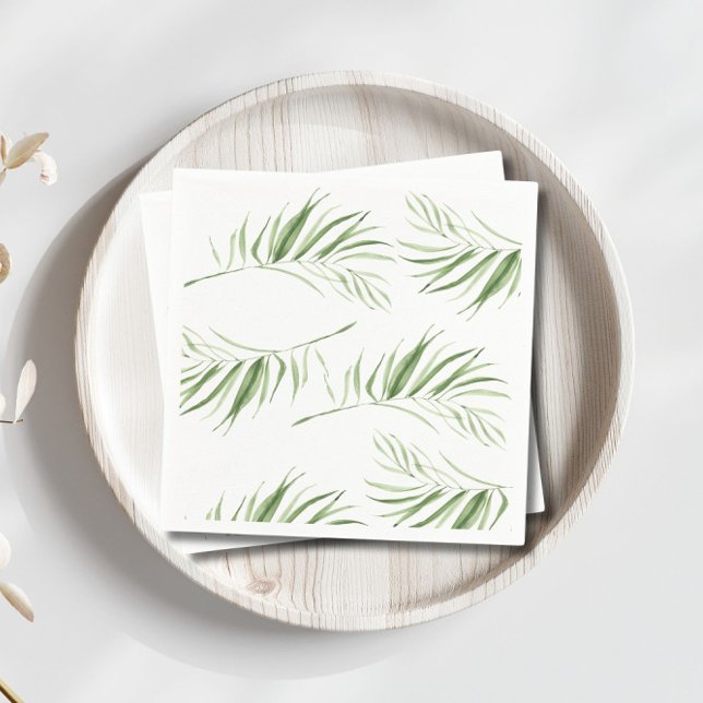 White Orchid | Elegant Tropical Bridal Shower Napkin (Creator Uploaded)