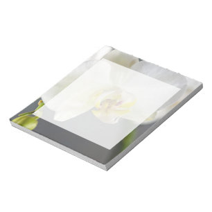 White Orchid Flower Notepad