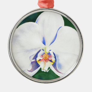 White Orchid Metal Tree Decoration