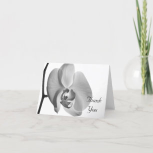 White Orchid Thank You Card