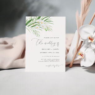 White Orchid   The wedding of invitation 