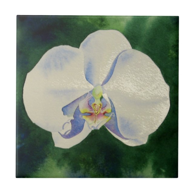 White Orchid Tile (Front)